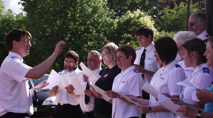 Gloucester Salvation Army Songsters singing in Gloucester Park at a Family Fun event Gloucester Salvation Army Songsters singing in Gloucester Park at a Family Fun event
